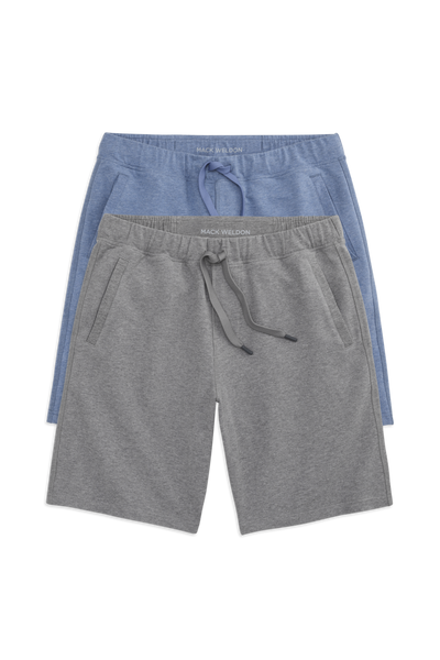 Front view of 2-Pack ACE Sweatshorts 9" in Grey Heather / Desert Spring Heather