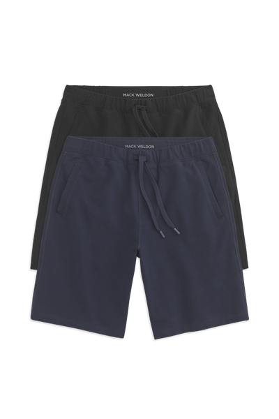 Front view of 2-Pack ACE Sweatshorts 9" in Total Eclipse / True Black