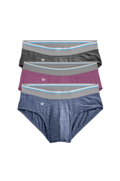 Front view of 3-Pack AIRKNITˣ Briefs in Happy Hour Heathers