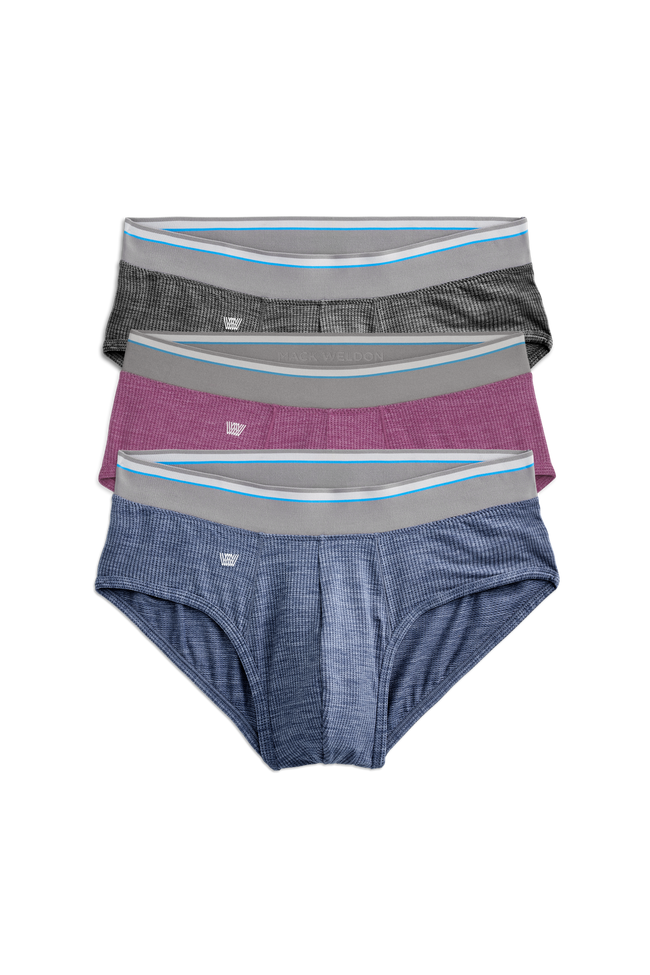Front view of 3-Pack AIRKNITˣ Briefs in Happy Hour Heathers