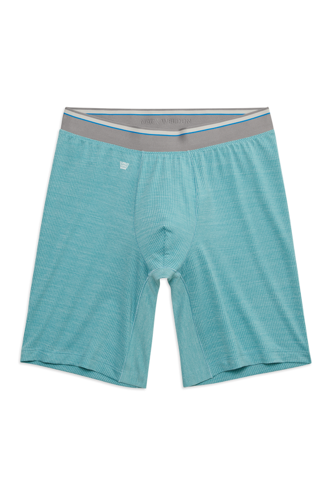 Front view of Airknitx 8" Boxer Brief in Porcelain Heather