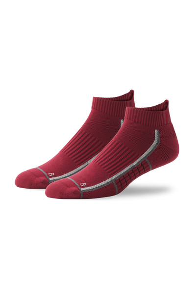 Aged Port | Front view of AIRKNITx Ankle Sock in Aged Port