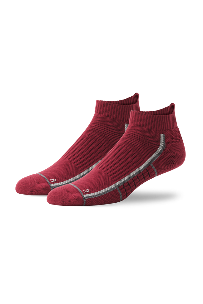 Aged Port | Front view of AIRKNITx Ankle Sock in Aged Port