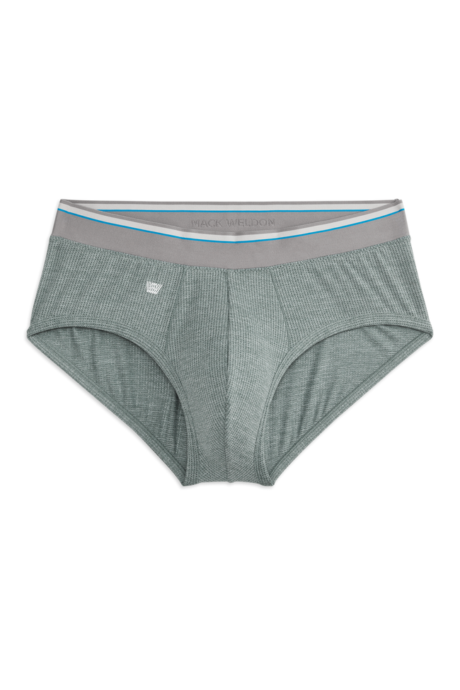Front view of Airknitx Brief in Balsam Green Heather