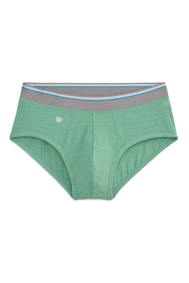 Front view of AIRKNITˣ Brief in Minted Heather