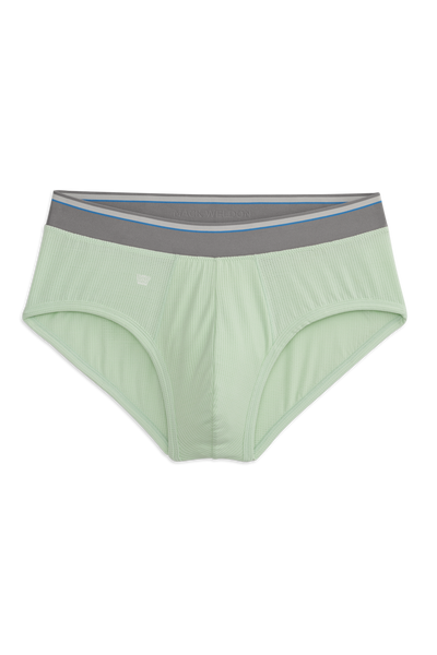 Front view of Airknitx Brief in Misty Jade Heather