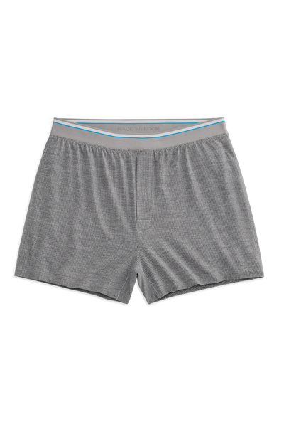 Front view of Airknitx Knit Boxer in Grey Heather