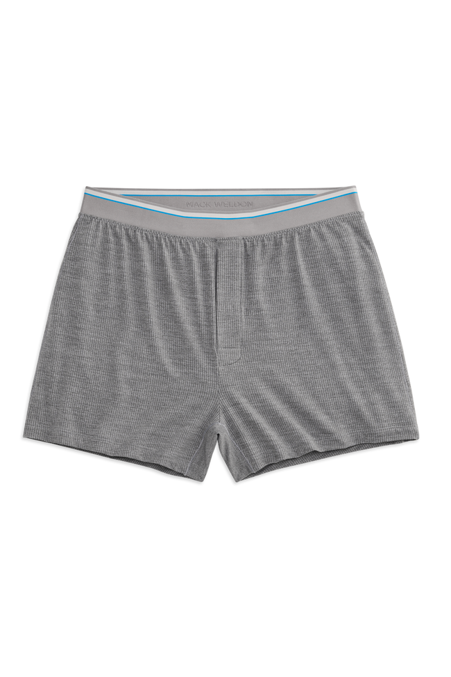 Front view of Airknitx Knit Boxer in Grey Heather