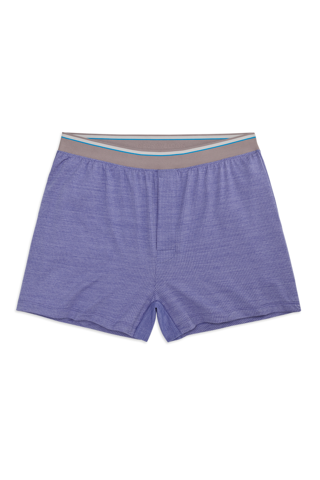 Front view of Airknitx Knit Boxer in Marine Ultra Heather