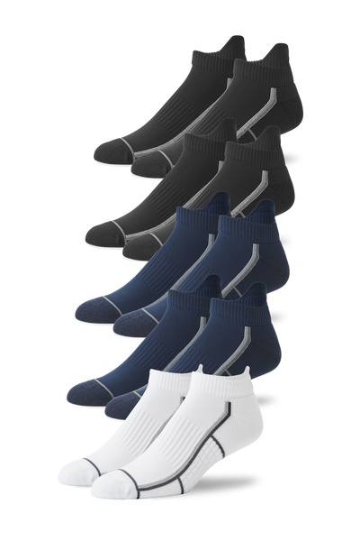 The Classics | Front view of 5-Pack AIRKNITˣ Ankle Socks in The Classics