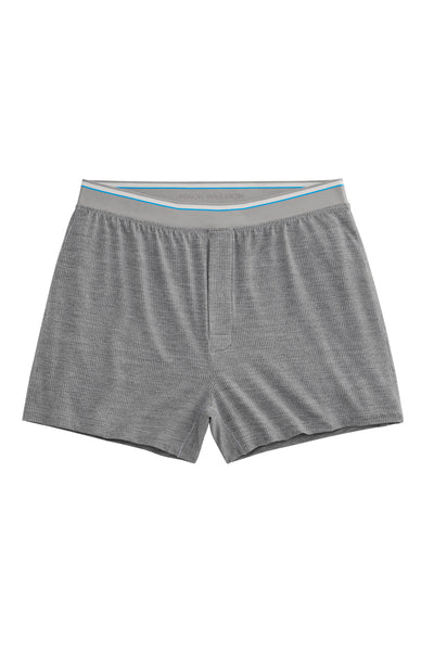 Front view of Airknitx Knit Boxer in Grey Heather