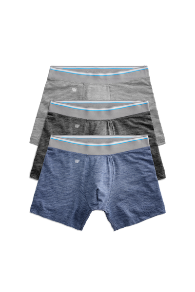 Front view of 3-Pack AIRKNITˣ Boxer Briefs in Cool Heathers