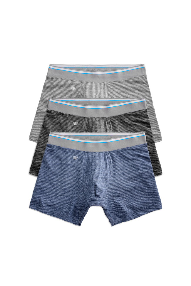 Front view of 3-Pack AIRKNITˣ Boxer Briefs in Cool Heathers