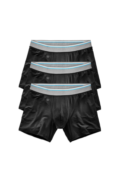 True Black | Front view of 3-Pack AIRKNITˣ Boxer Briefs in True Black
