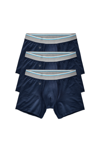 True Navy | Front view of 3-Pack AIRKNITˣ Boxer Briefs in True Navy