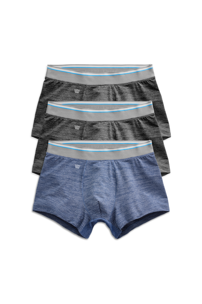 Front view of 3-Pack AIRKNITˣ Trunks in Fresh Classic