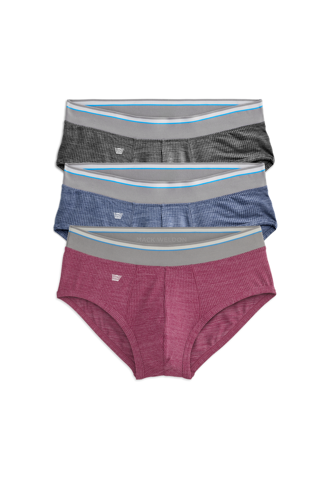 Front view of 3-Pack AIRKNITˣ Briefs in Classic Heathers