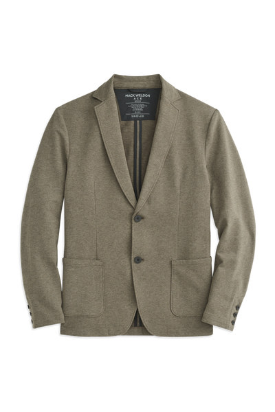 Front view of Ace Blazer in Sage Heather