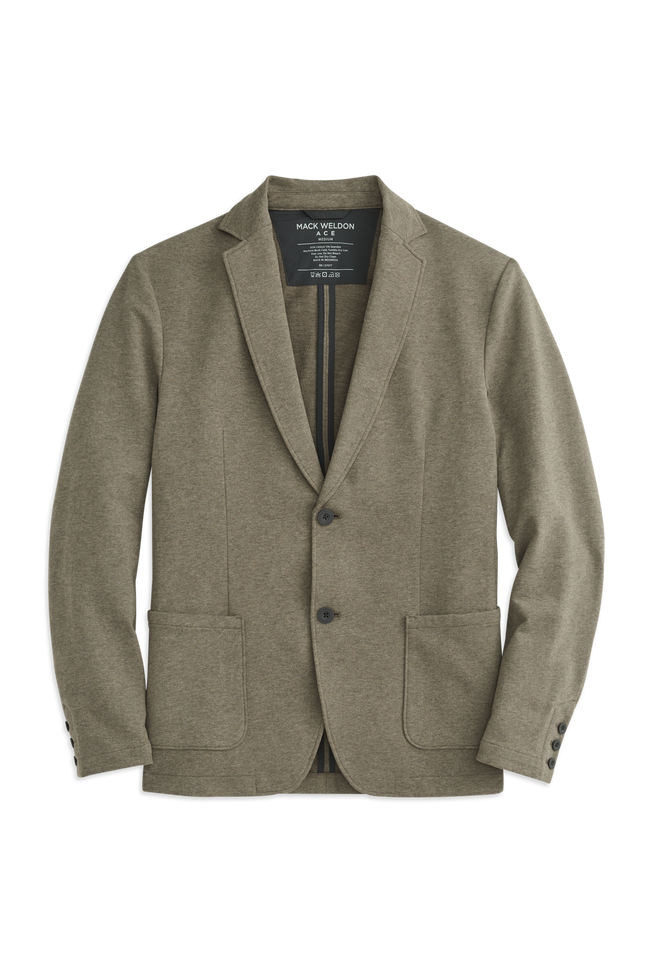 Front view of Ace Blazer in Sage Heather