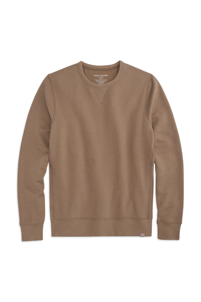 Front view of Ace Crew Neck Sweatshirt in Shroom