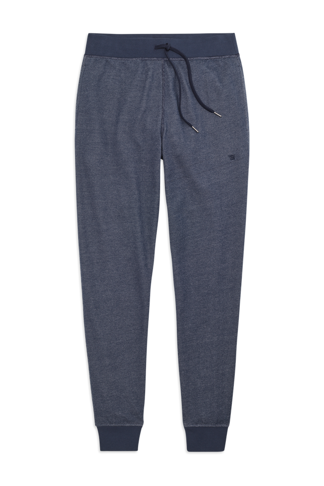 Front view of Ace Relaxed Sweatpant in True Navy - Bird's Eye