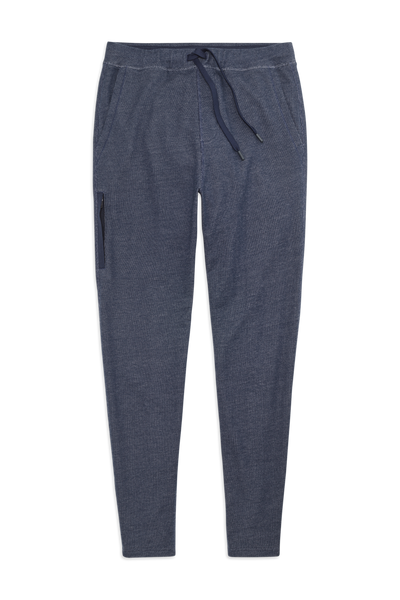 Front view of Ace Sweatpant in True Navy - Bird's Eye