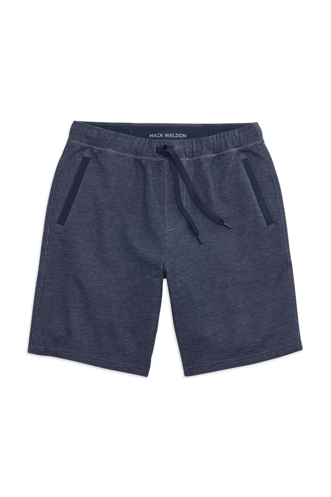 Front view of Ace Sweatshort 9 in True Navy - Bird's Eye