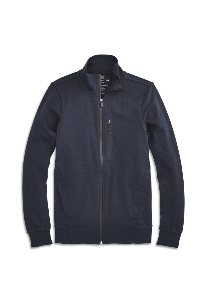 Total Eclipse Blue | Front view of Atlas Full-Zip Jacket in Total Eclipse Blue