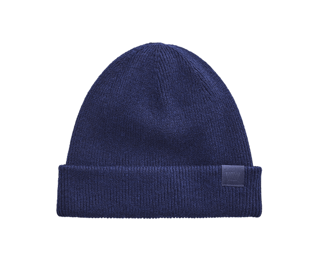 Total Eclipse Blue | Front view of Tech Cashmere hat in Total Eclipse Blue