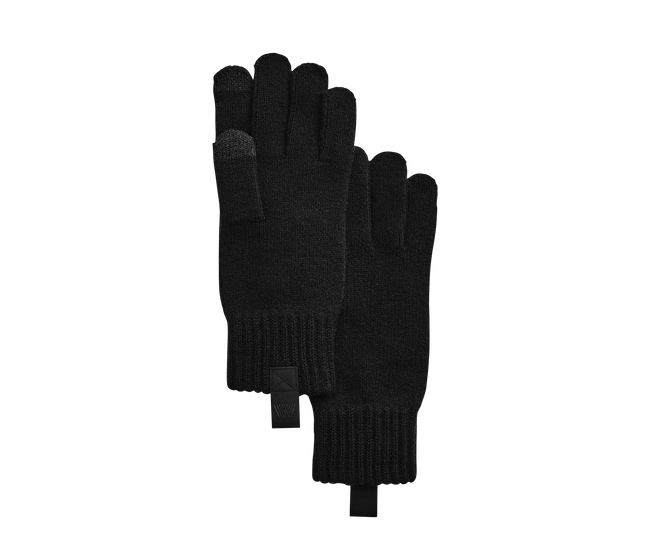 True Black | Tech cashmere gloves in True Black
