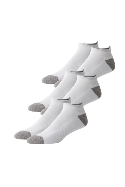 Front view of 3-Pack Everyday Ankle Sock in Bright White