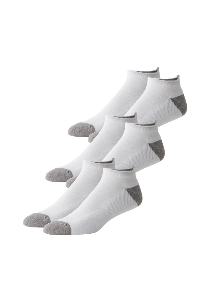 Front view of 3-Pack Everyday Ankle Sock in Bright White