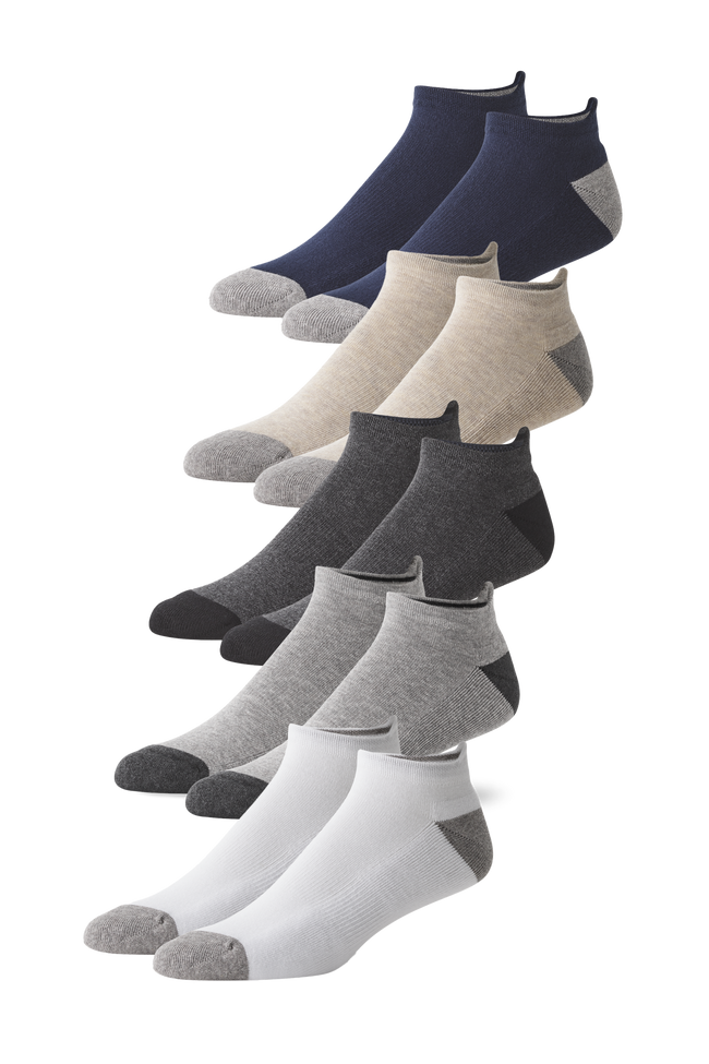 Front view of 5-Pack Everyday Ankle Sock in Heathers Forever