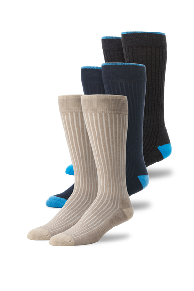 Front view of 3-Pack Everyday Extended Sock in Long Weekend