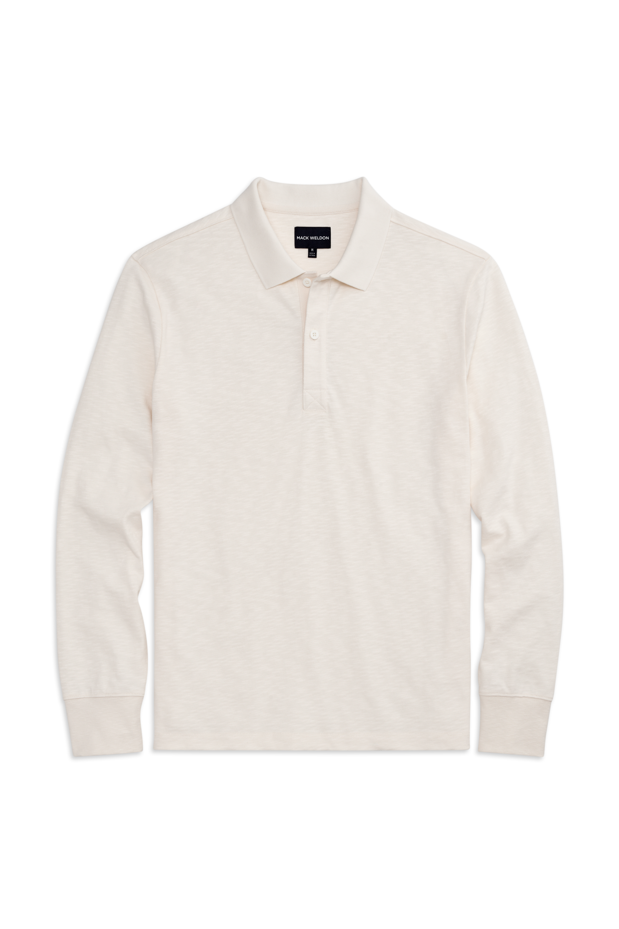 Mack Weldon Heavyweight Slub Long Sleeve Polo | Classic Cotton Style