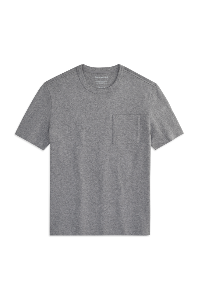 Front view of Heavyweight Relaxed T-Shirt in Grey Heather