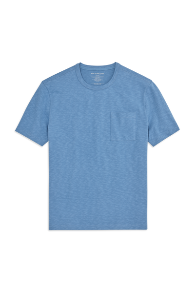 Front view of Heavyweight T-shirt in Dean Blue