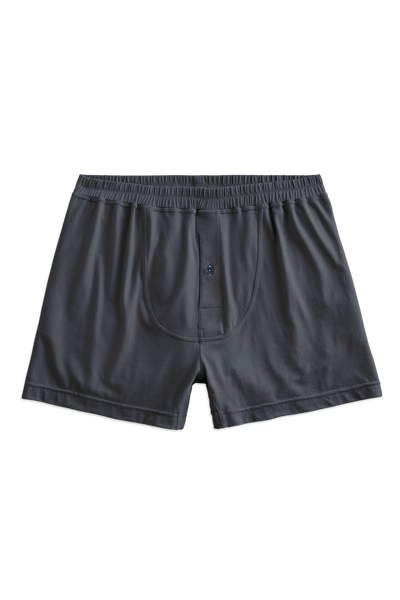 Front view of 18 Hour Jersey Knit Boxer in Total Eclipse