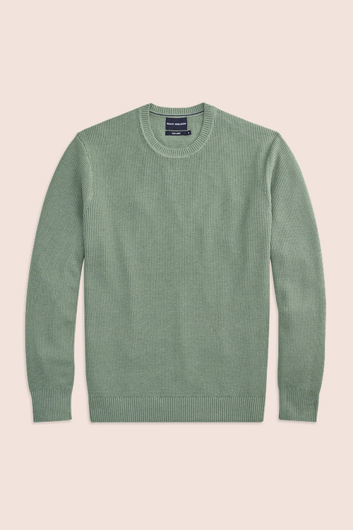 Front Laydown of Tech Linen Long Sleeve Crew