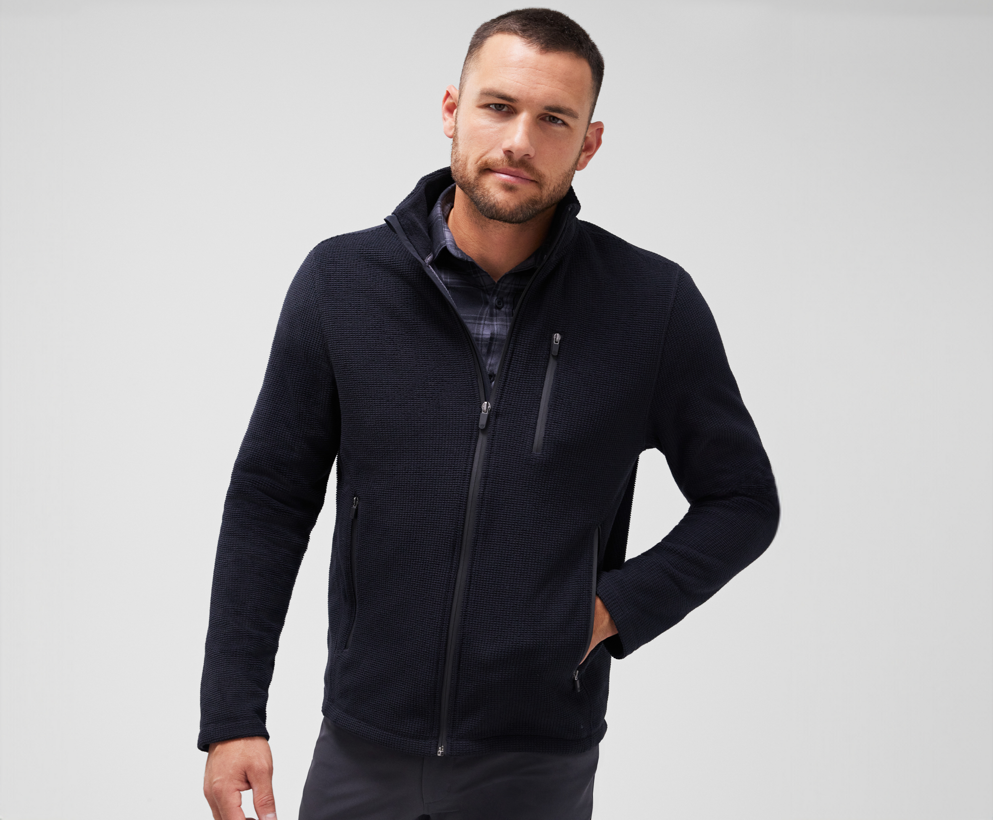Mack Weldon Latitude Fleece Full-Zip | Everyday Lightweight Jacket