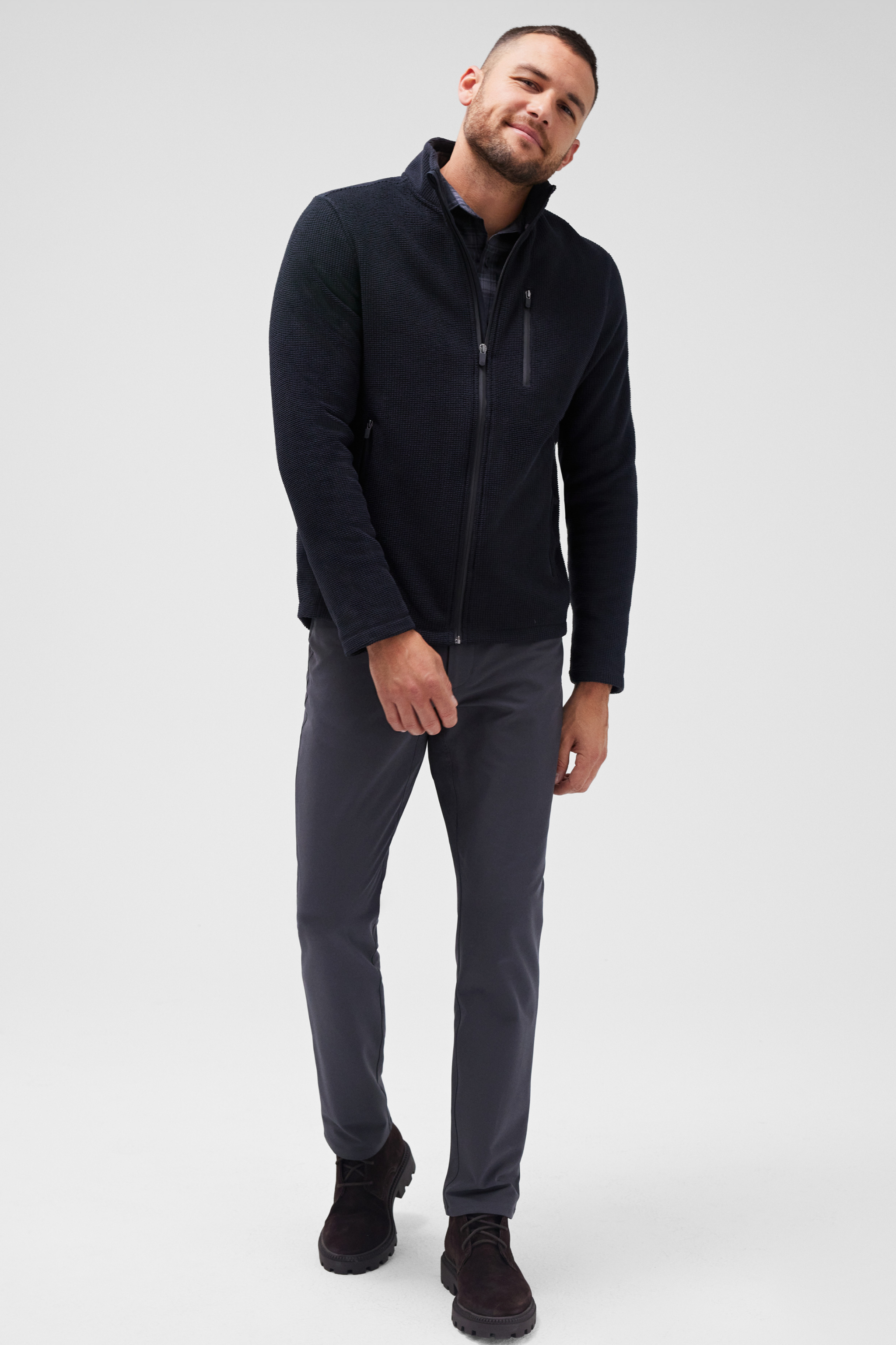 Mack Weldon Latitude Fleece Full-Zip | Everyday Lightweight Jacket
