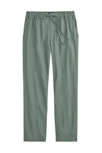 Front view of Linen Drawstring Pant in Cactus
