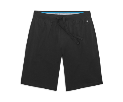 True Black | Front view of Silver HD Pajama Short in True Black