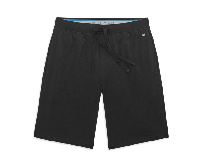 True Black | Front view of Silver HD Pajama Short in True Black