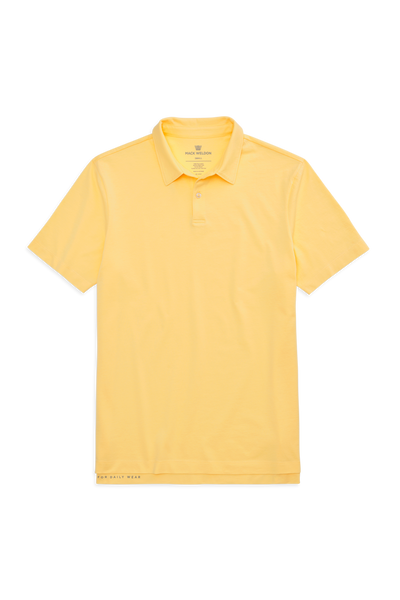 Lemon Ice | Front view of Pima T-Shirt Polo in Lemon Ice