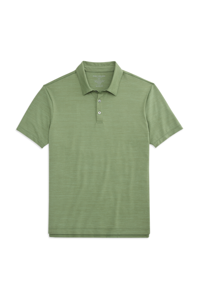 Basil | Front view of AIRKNITˣ Polo in Basil