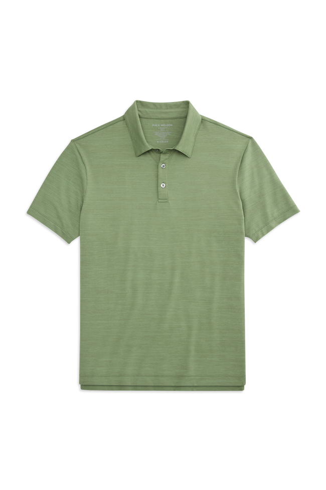 Basil | Front view of AIRKNITˣ Polo in Basil