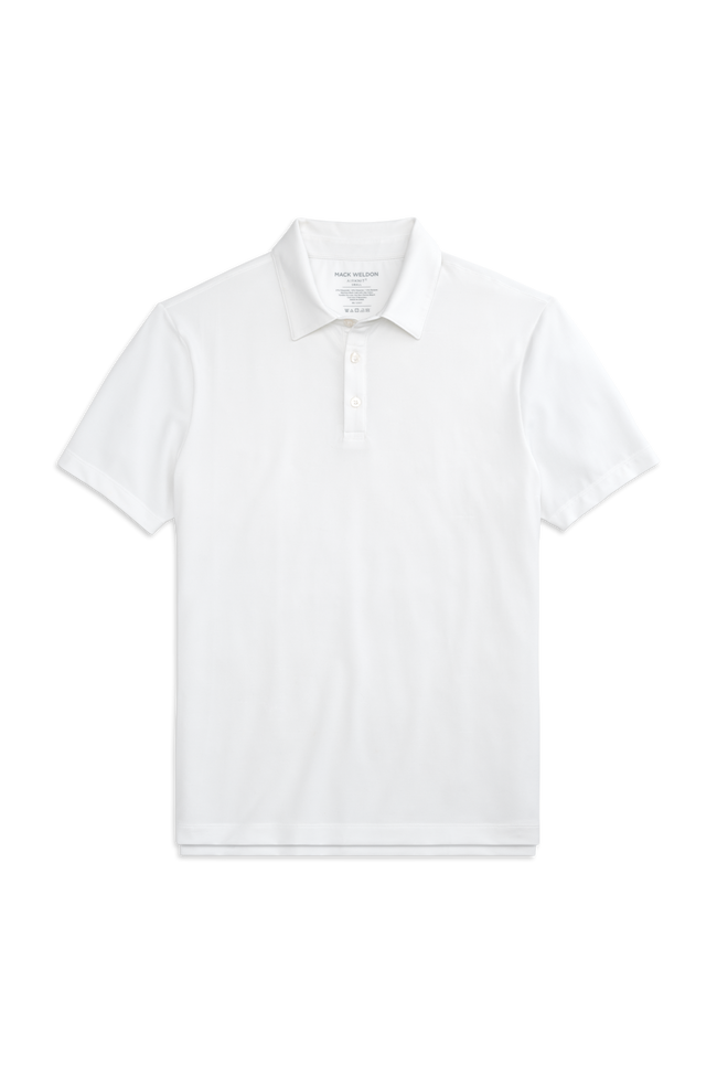 Bright White | Front view of AIRKNITˣ Polo in Bright White