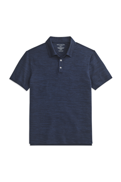 Total Eclipse Night Owl | Front view of AIRKNITˣ Polo in Total Eclipse Night Owl