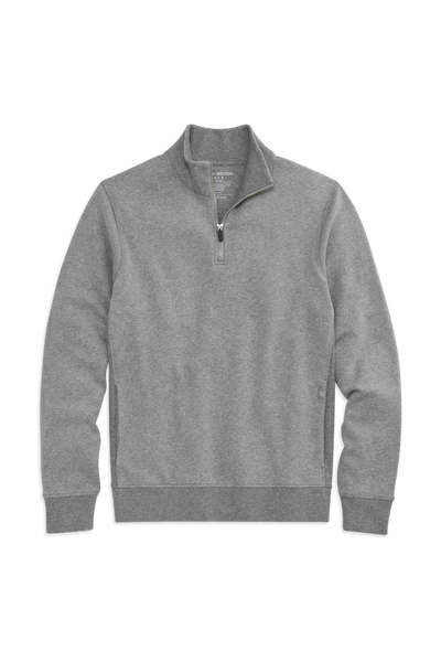 Medium Grey Heather | Front view of Ace Half Zip in Medium Grey Heather